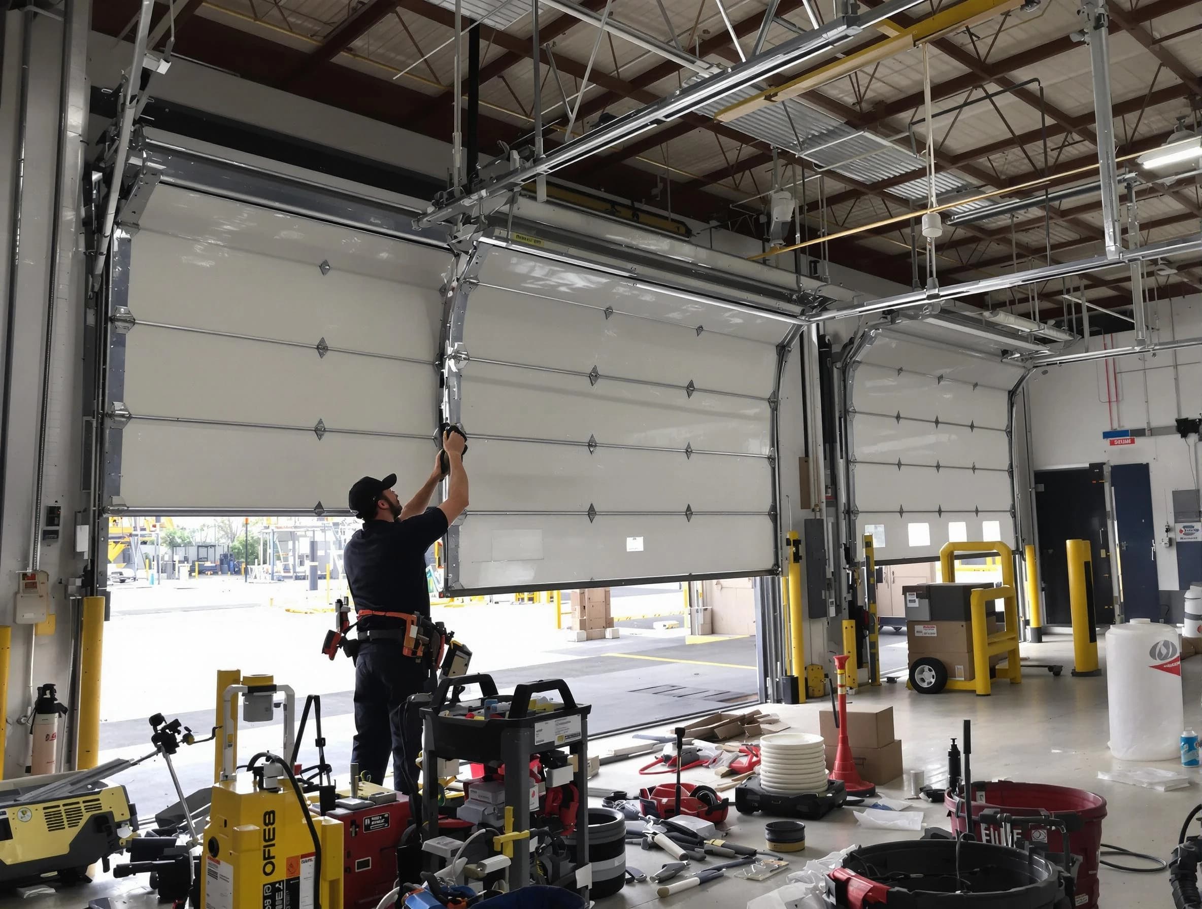 South Plainfield Garage Door Repair technician performing commercial garage door repair in South Plainfield