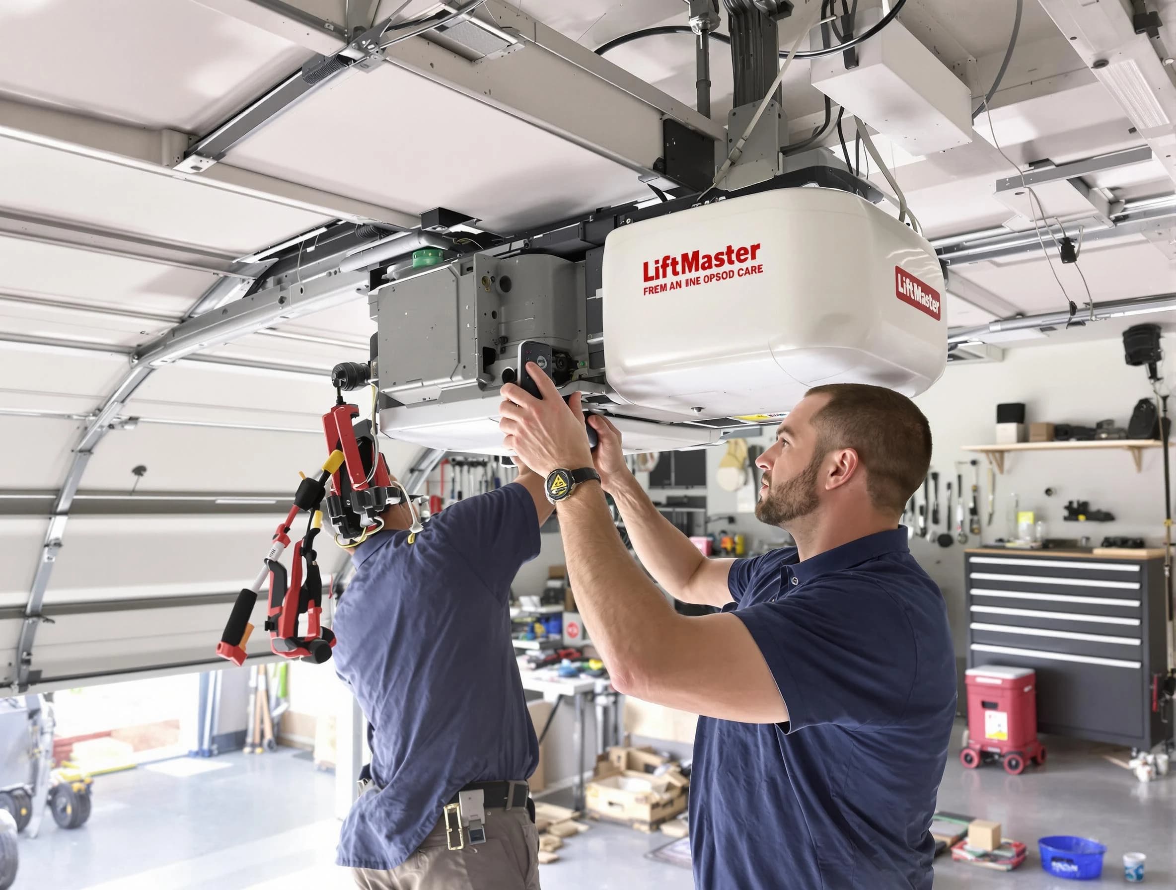 South Plainfield Garage Door Repair technician performing advanced diagnostics on garage opener in South Plainfield