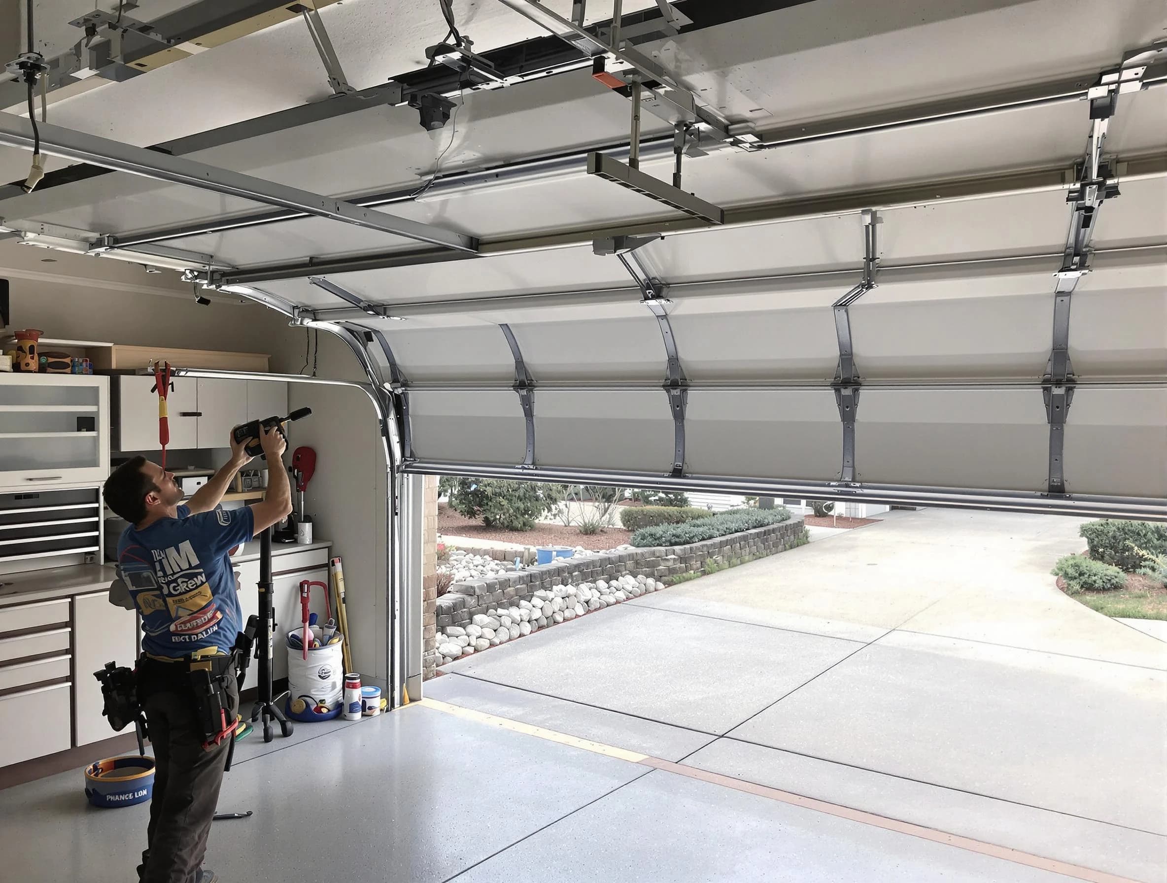 Garage door track repair service by South Plainfield Garage Door Repair in South Plainfield