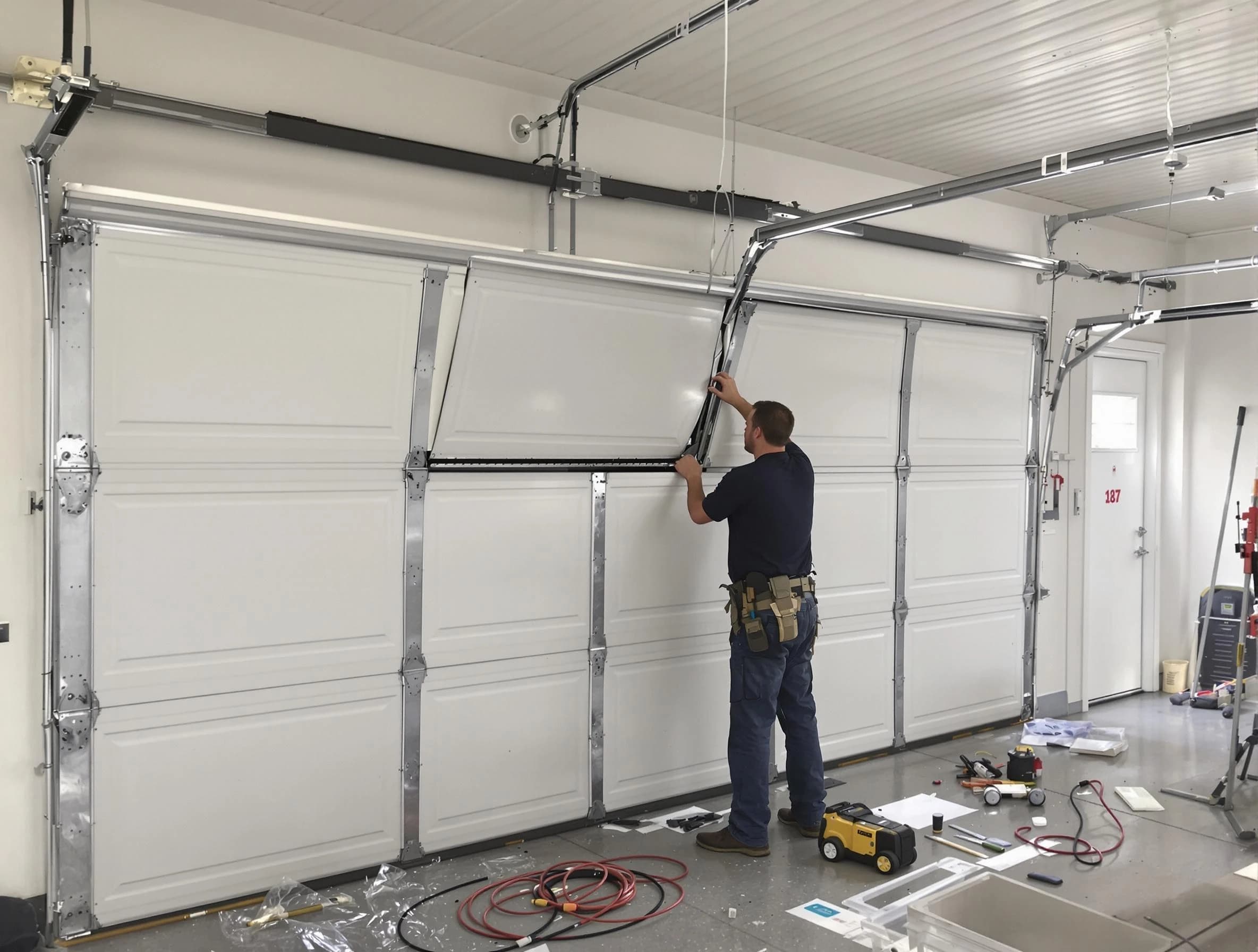 Garage Door Section Replacement in South Plainfield